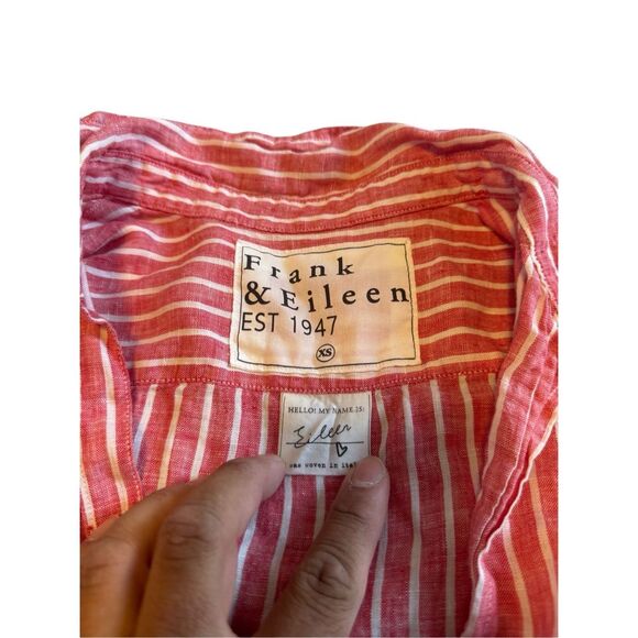 Frank & Eileen size XS oversized Eileen linen stripe button up - EUC - Picture 2 of 6